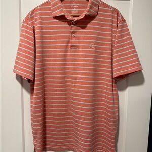 Rhoback Men's Orange Striped Polo - M